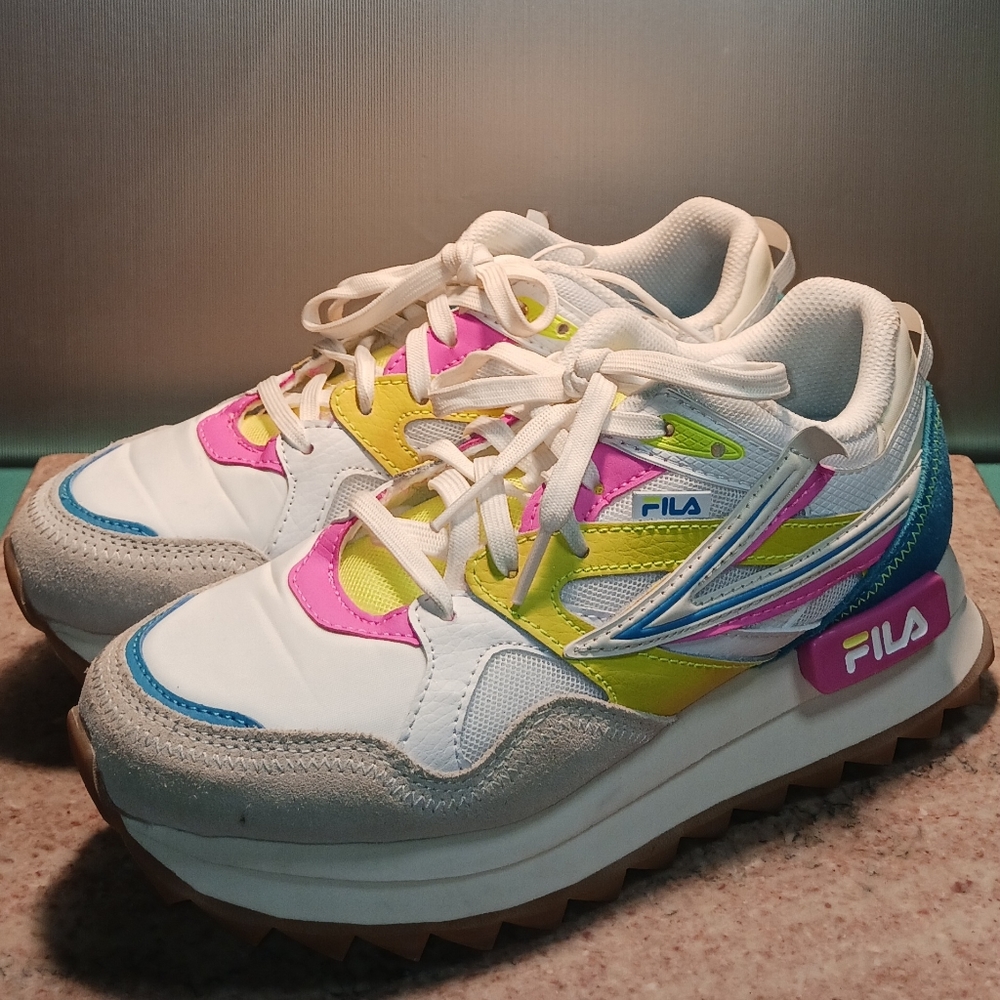 Fila Orbit Women's Size 7.5 White Multicolor Shoes
